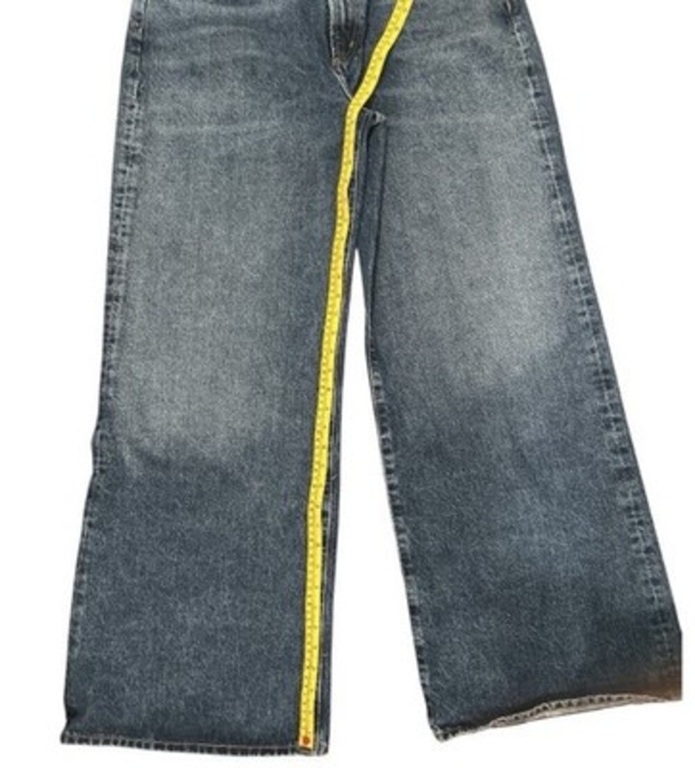 Agolde Arc Wide-Leg Denim Jeans Short Wave Dark Indigo Size 32 - Picture 6 of 9